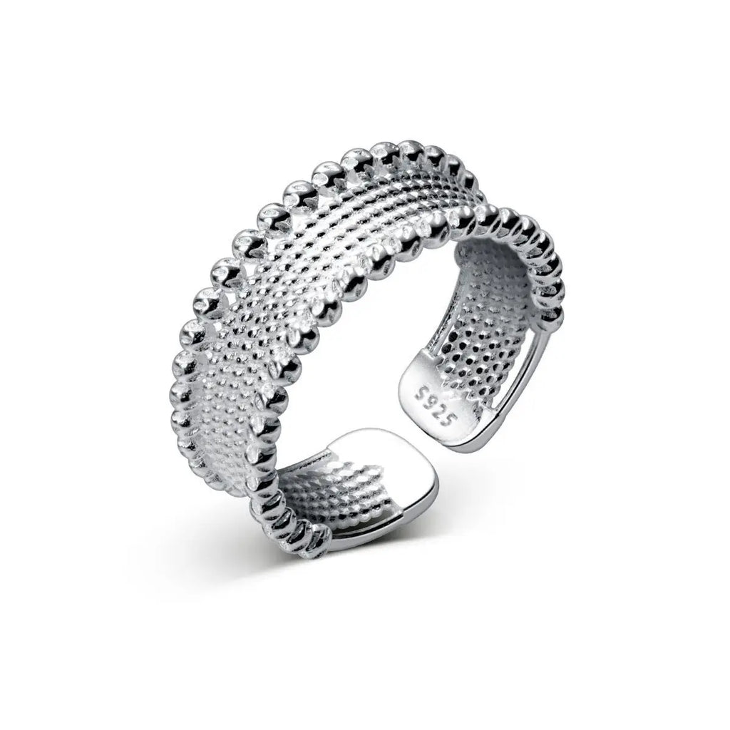 925 Sterling Silver Personality Bead Rings For Women Engagement Wedding Luxury Jewelry