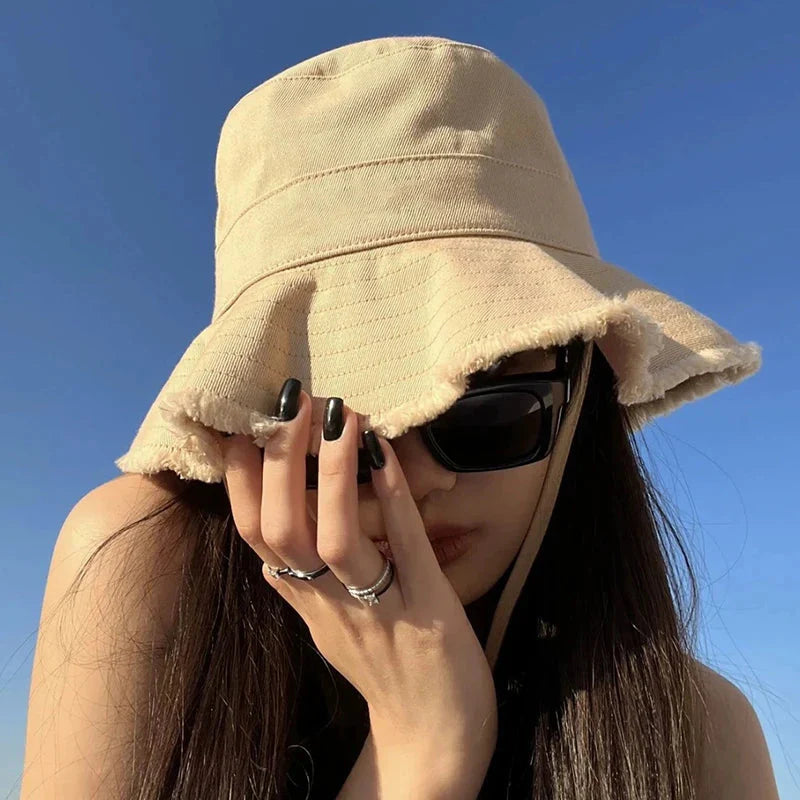 Unisex Tassel Cotton Bucket Hat