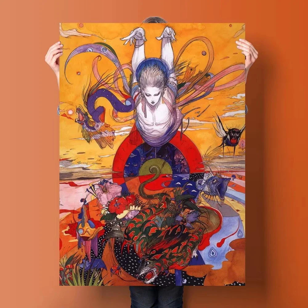 Yoshitaka Amano Final Fantasy Wall Art Canvas Anime Poster Print - Image 3