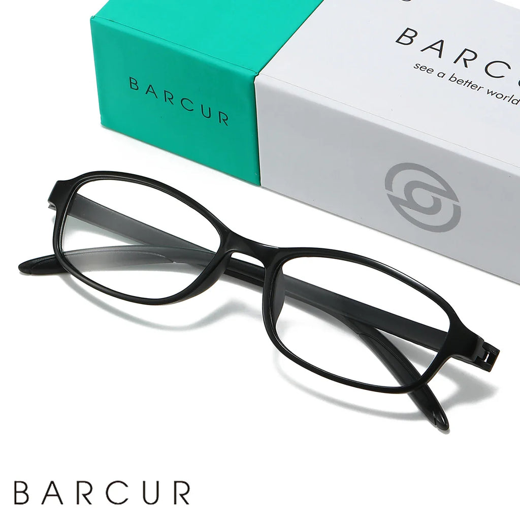 Classic reading glasses with plastic frames and hinge detailing, designed for reading