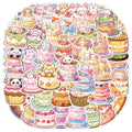 10/30/60pcs Cute Cake Animal Cartoon Aesthetic Stickers Decoration DIY Laptop Suitcase Notebook Stationery Sticker for Kids Toy