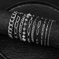 10pcs Stainless Steel Cuban Chain Bracelet for Men Women Figaro Vintage Metal Viking Kpop Pulseras Emo Cute Luxury Jewelry Gift