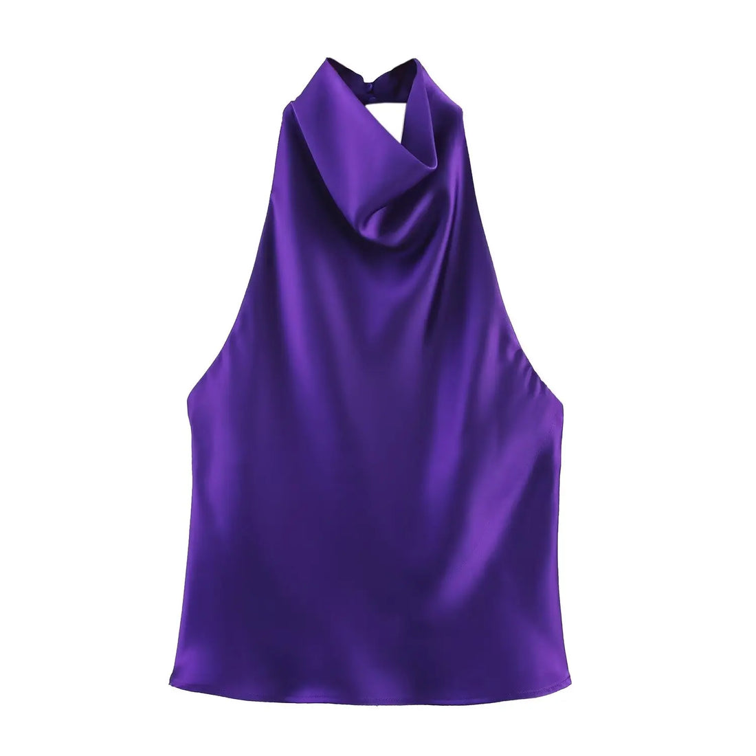 Sexy Elegant Halter  Backless High Solid Halter Neck Tops