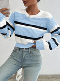 Women's Drop Shoulder Knit Sweater – Cozy Acrylic Blend