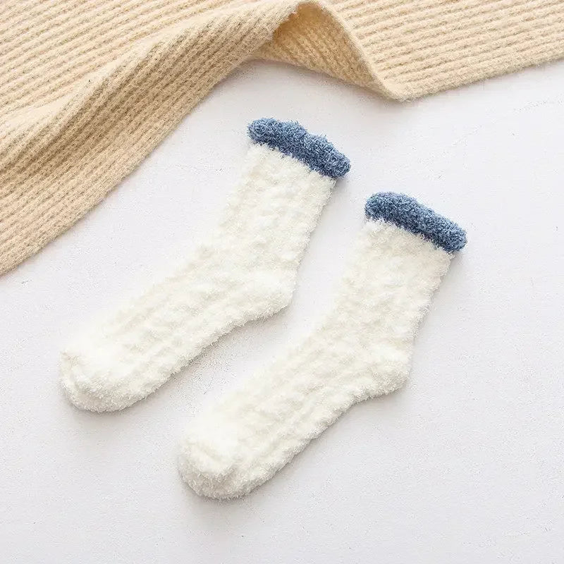 Stylish Ribbed Knee High Socks for Women - Polyester Cotton - Image 17