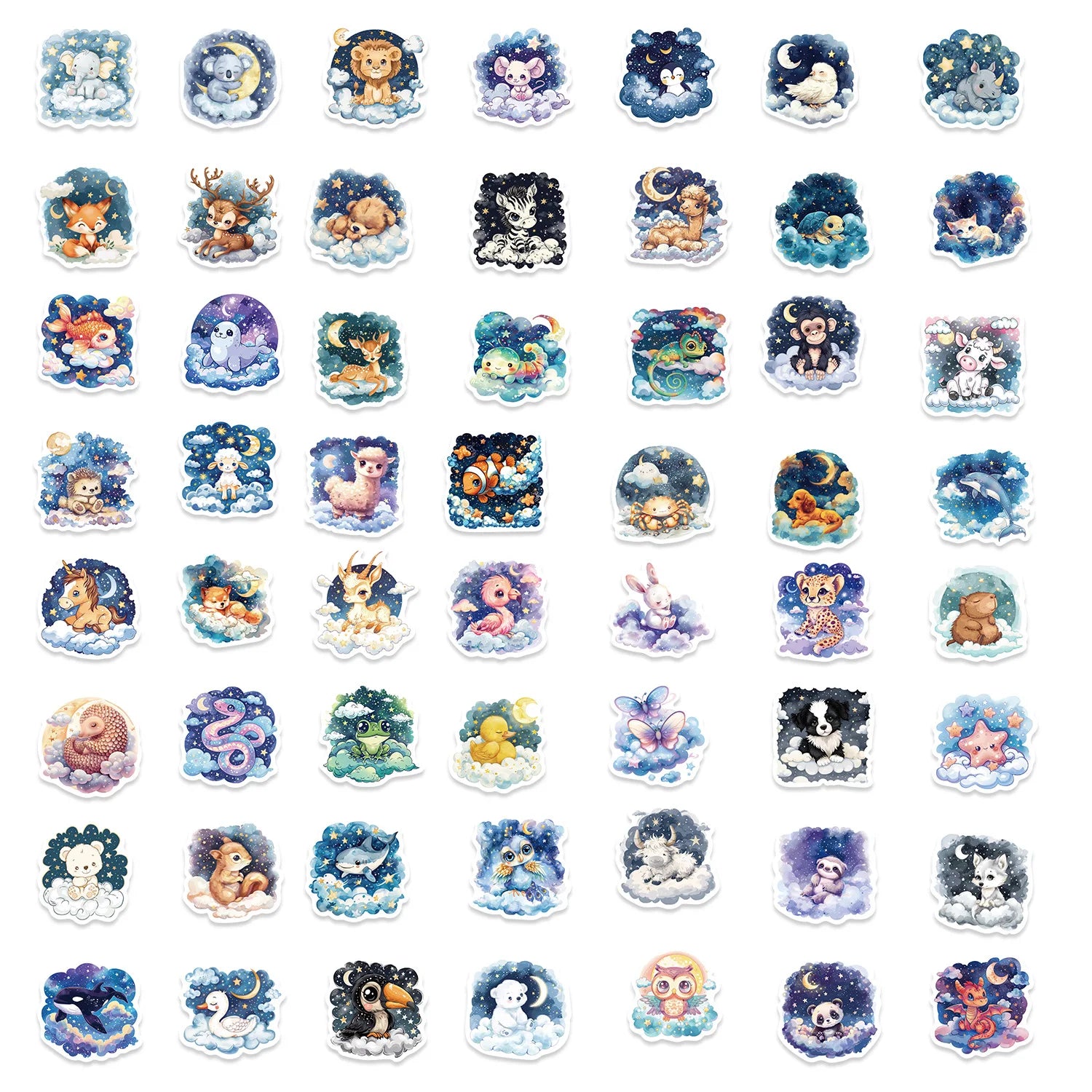 50/100PCS Cartoon Animal Fantasy Graffiti Stickers Decorative Guitar Notebook Luggage DIY Waterproof Stickers