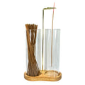 2 in 1 Glass Incense Holder Anti-Ash Flying Incense Burne with Removable Ash Catcher and Incense Sticks Organizer Home Decor