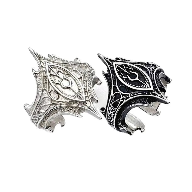Classical Gothic Vintage Sweet Darkness Ring, Classic Gothic Emblem Personalized Ring, Trendy Men's Party Jewelry Accessories