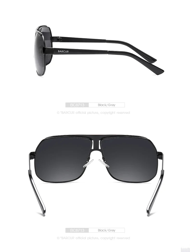 Polarized Oval Sunglasses Gradient Lens Stainless Steel Frames