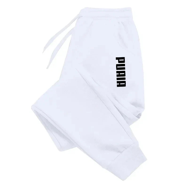 Women's Casual Jogging Pants with Drawstring and Print Detail