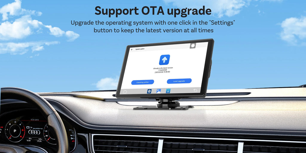 9 Inch Portable Wireless CarPlay Screen, Apple CarPlay and Android Auto Touch Display