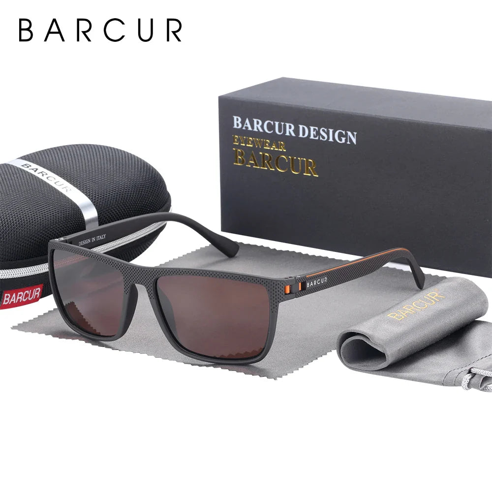 Sporty Polarized Square Fishing and Travel Sunglasses