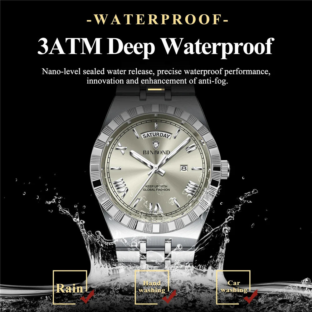 New Waterproof Luxury Sports Movement Mens Watches For Man Gifts Fashion Quartz Wristwatches Automatic Watch Men Digital Clock