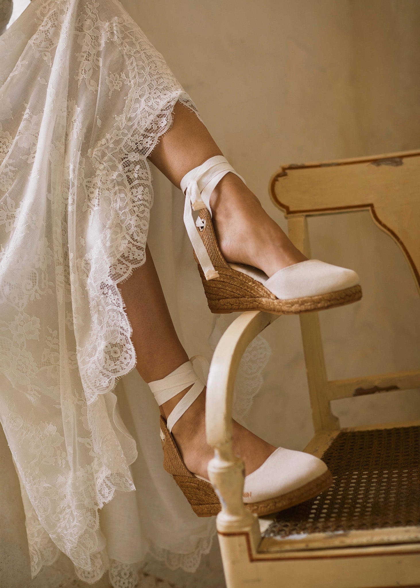Sagaro Canvas Espadrille Wedges