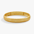 Satin finish hinge bangle with Sagittarius constellation design and crystal accents.