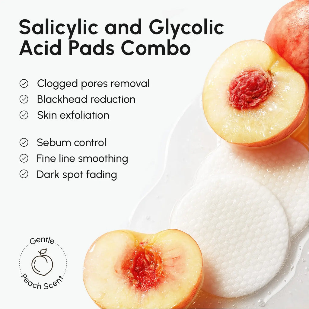 Glycolic and Salicylic Acid Exfoliating Facial Pads 50 Count - Image 3