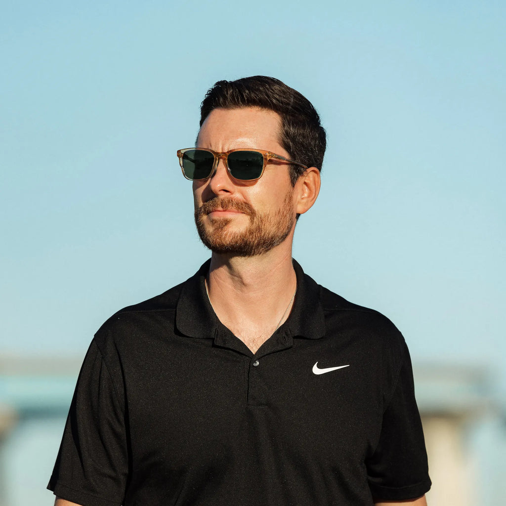 The Brooks Sandalwood Premium Acetate and Marble Sunglasses