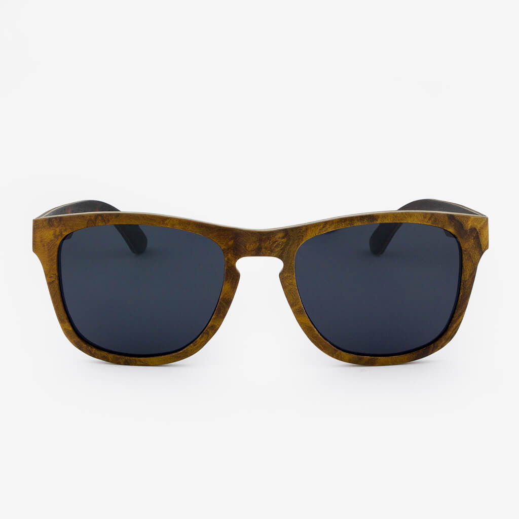 Sanibel wood frame sunglasses for a minimalist nature-inspired look