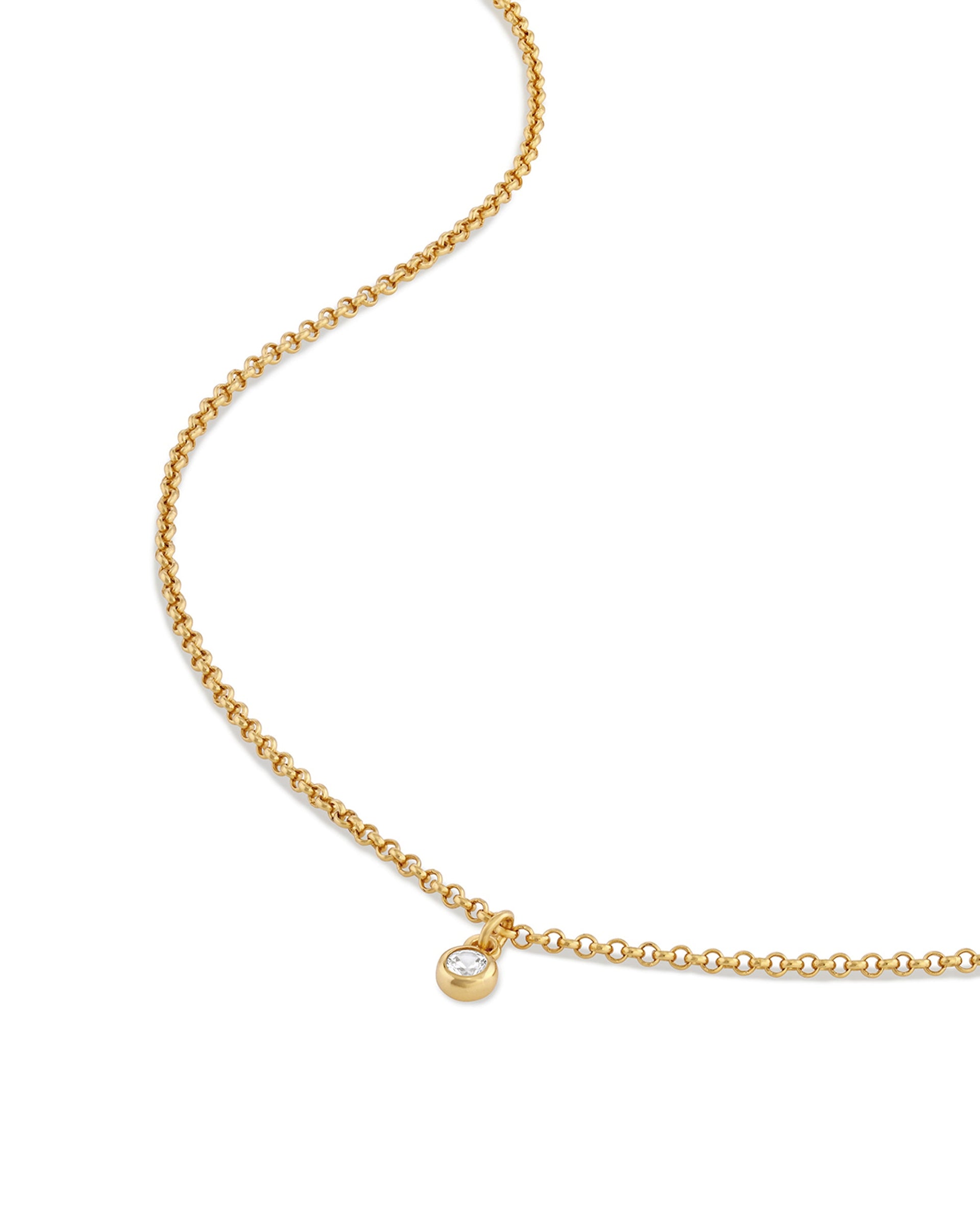 Sapphire Style Pendant Necklace in 14k Gold Finish