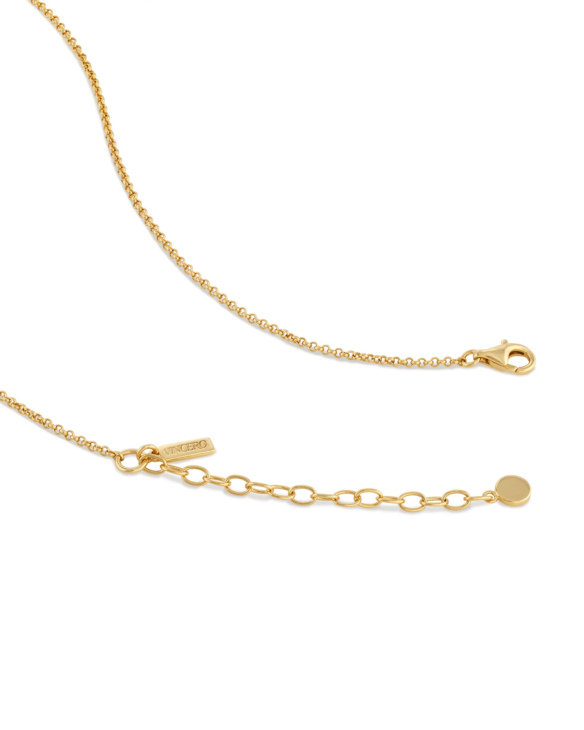 Sapphire Style Pendant Necklace in 14k Gold Finish