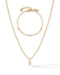 Sapphire Trio Set in Gold featuring a matching outfit design by Vincero Collective