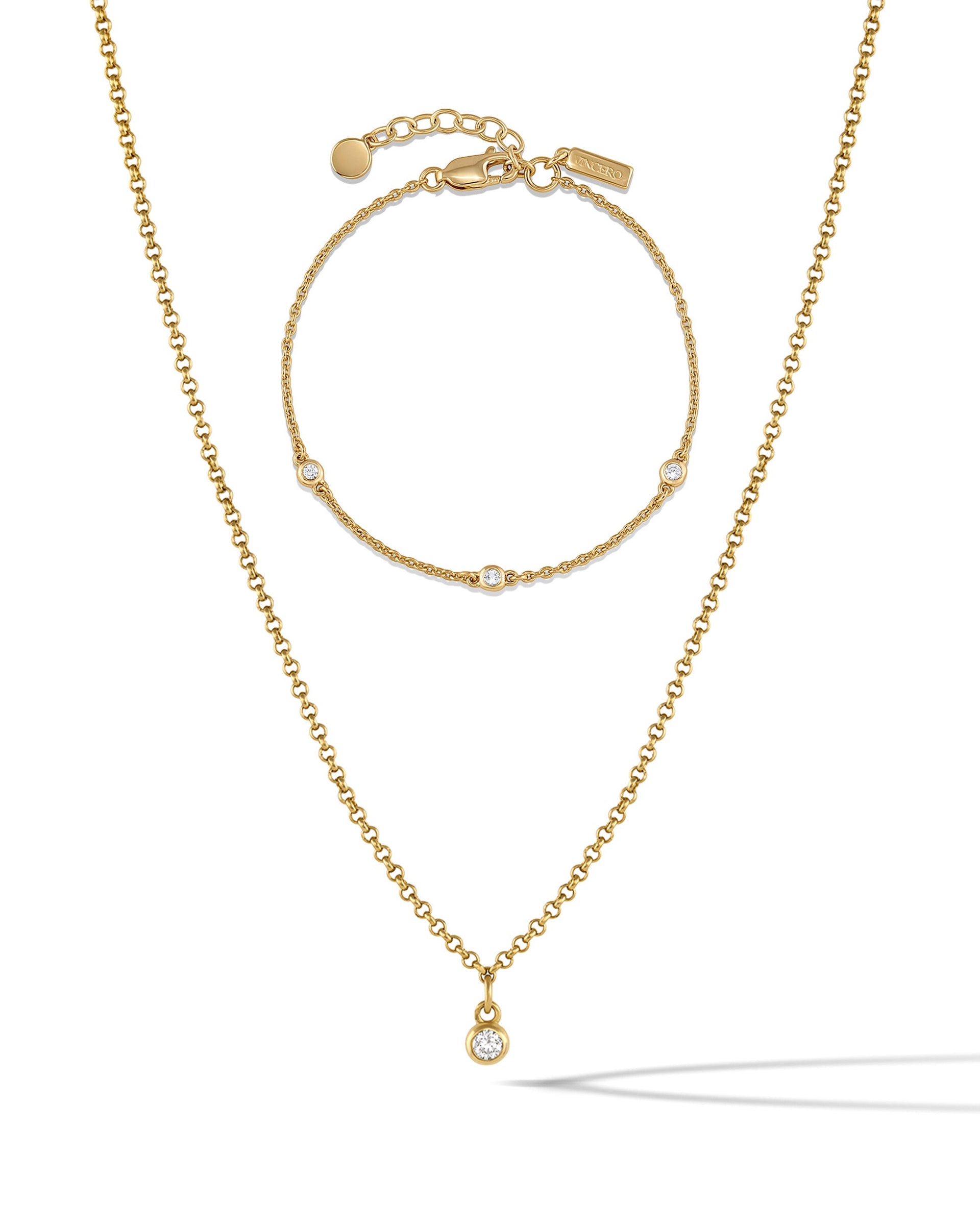 Sapphire Trio Set in Gold featuring a matching outfit design by Vincero Collective