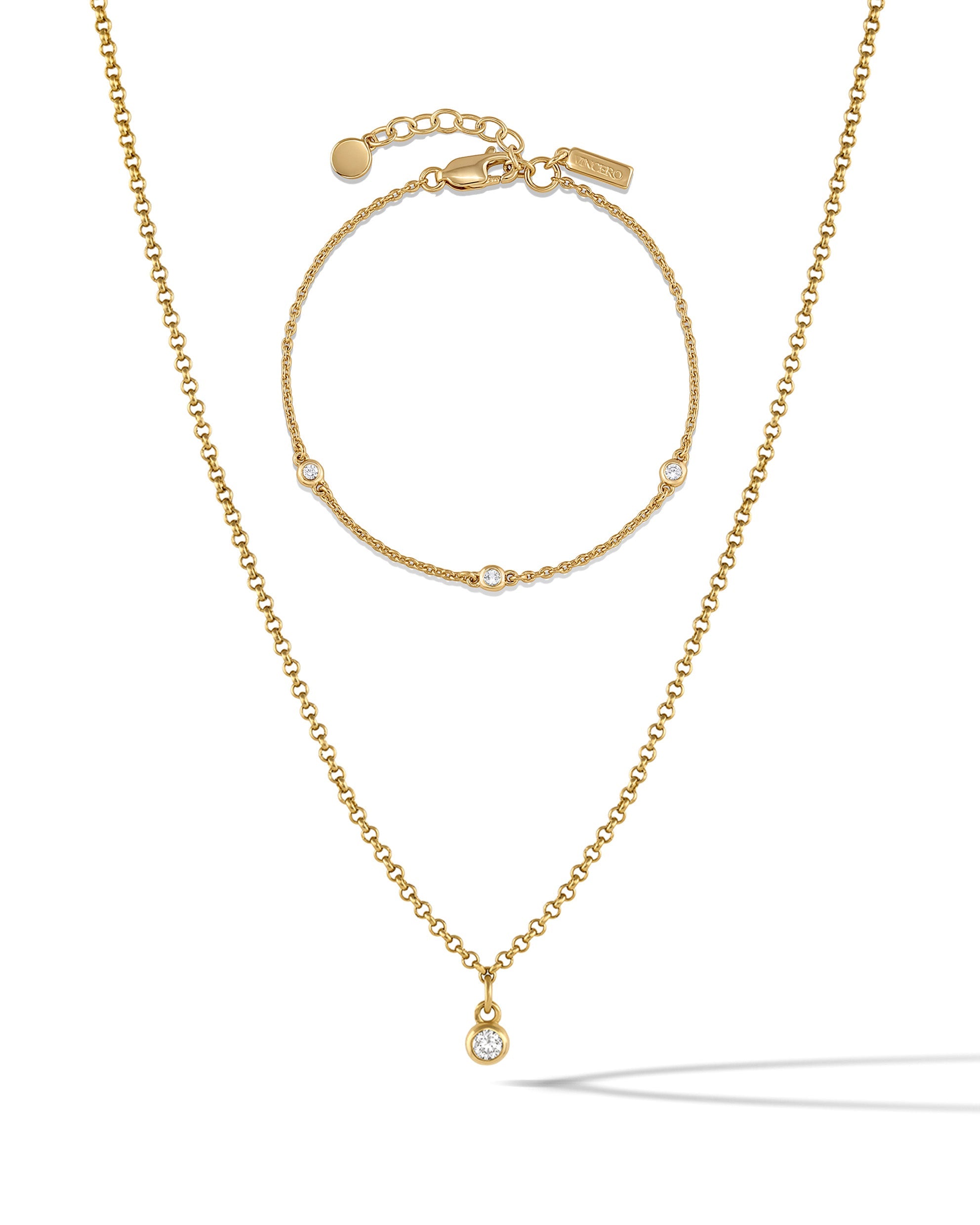 Sapphire Trio Set in Gold featuring a matching outfit design by Vincero Collective