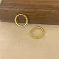 6-15mm Stainless Steel Earring Minimalist Classic Round Gold Color Earring for Women Men Tiny Huggie Hoop Rock  Jewelry Gift