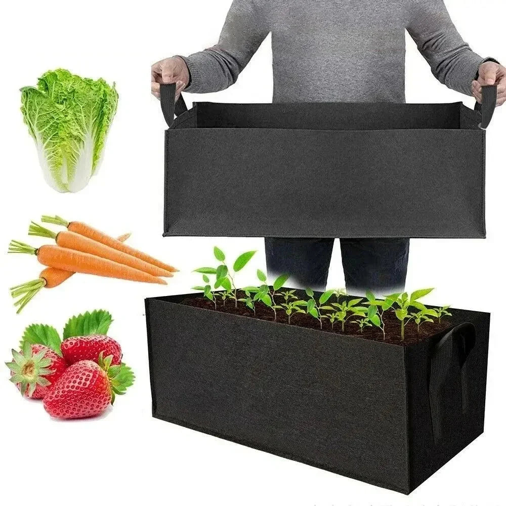 Square Felt Vegetable Grow Bags Breathable Non Woven Garden Bags