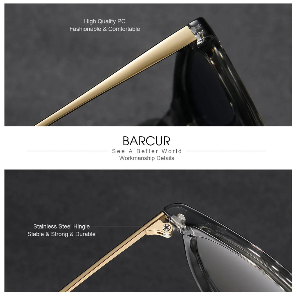 Round Polarized Sunglasses Women's UV400 Fashion Eyewear