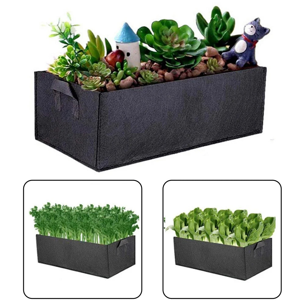 Square Felt Vegetable Grow Bags Breathable Non Woven Garden Bags