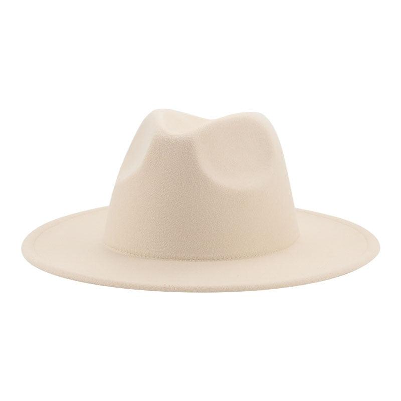 Unisex Wide Brim Fedora Hat - Retro Vintage Brown Formal Fedora
