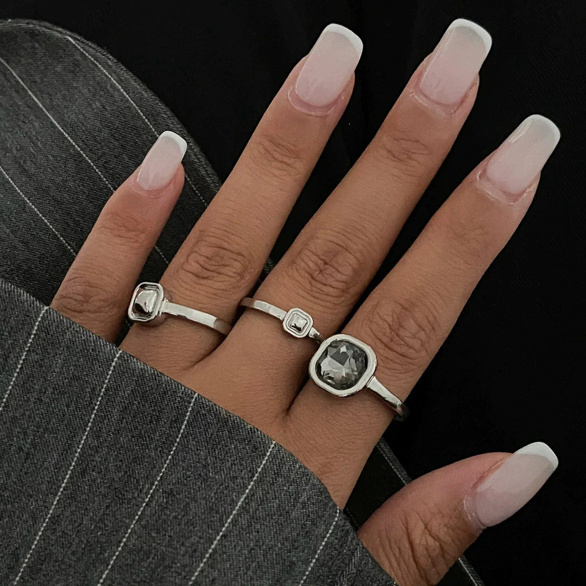 Top Quality Irregular Crystal Rings for Women Wedding Bride Elegent Stone Ring for Women Christmas Mothers' Day Gifts