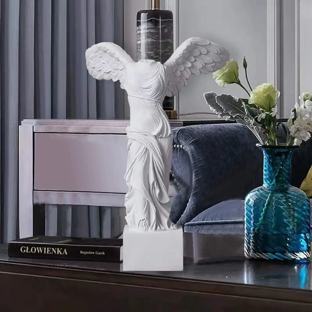 Winged Victory Goddess Statue Greek Roman Resin Home Ornament - Image 3