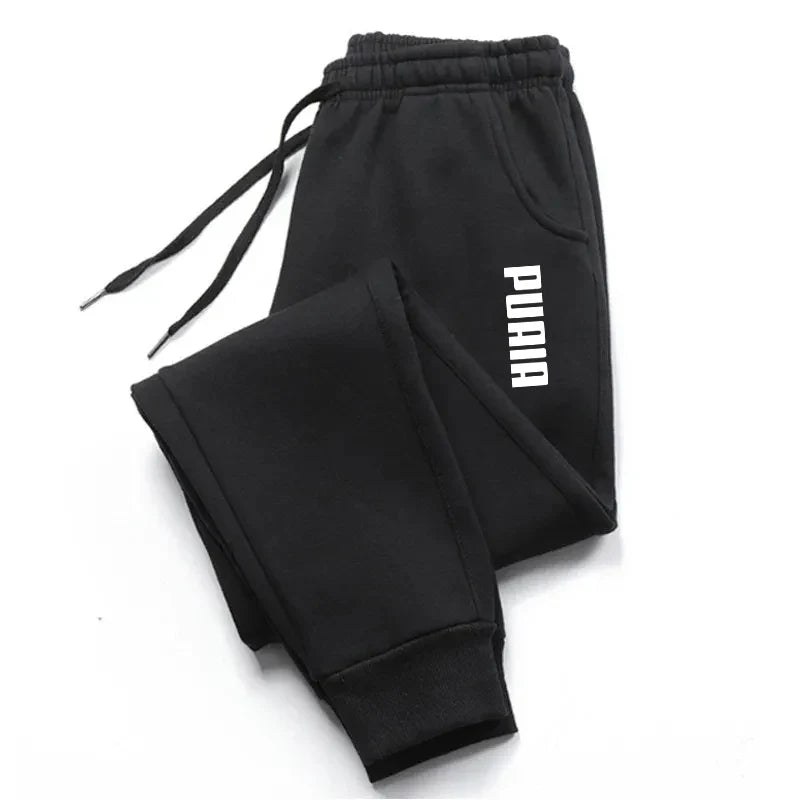 Women's Casual Jogging Pants with Drawstring and Print Detail