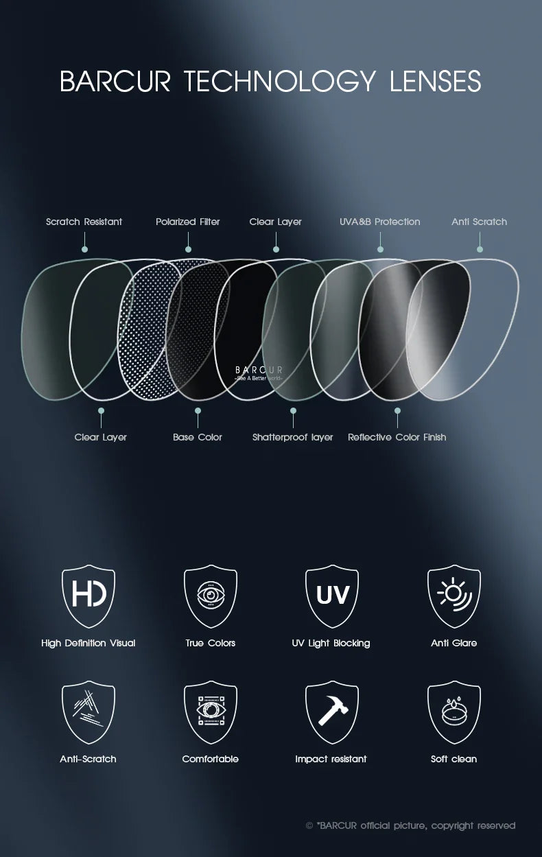 Polarized Sports Sunglasses with UV400 Protection for Outdoor Use