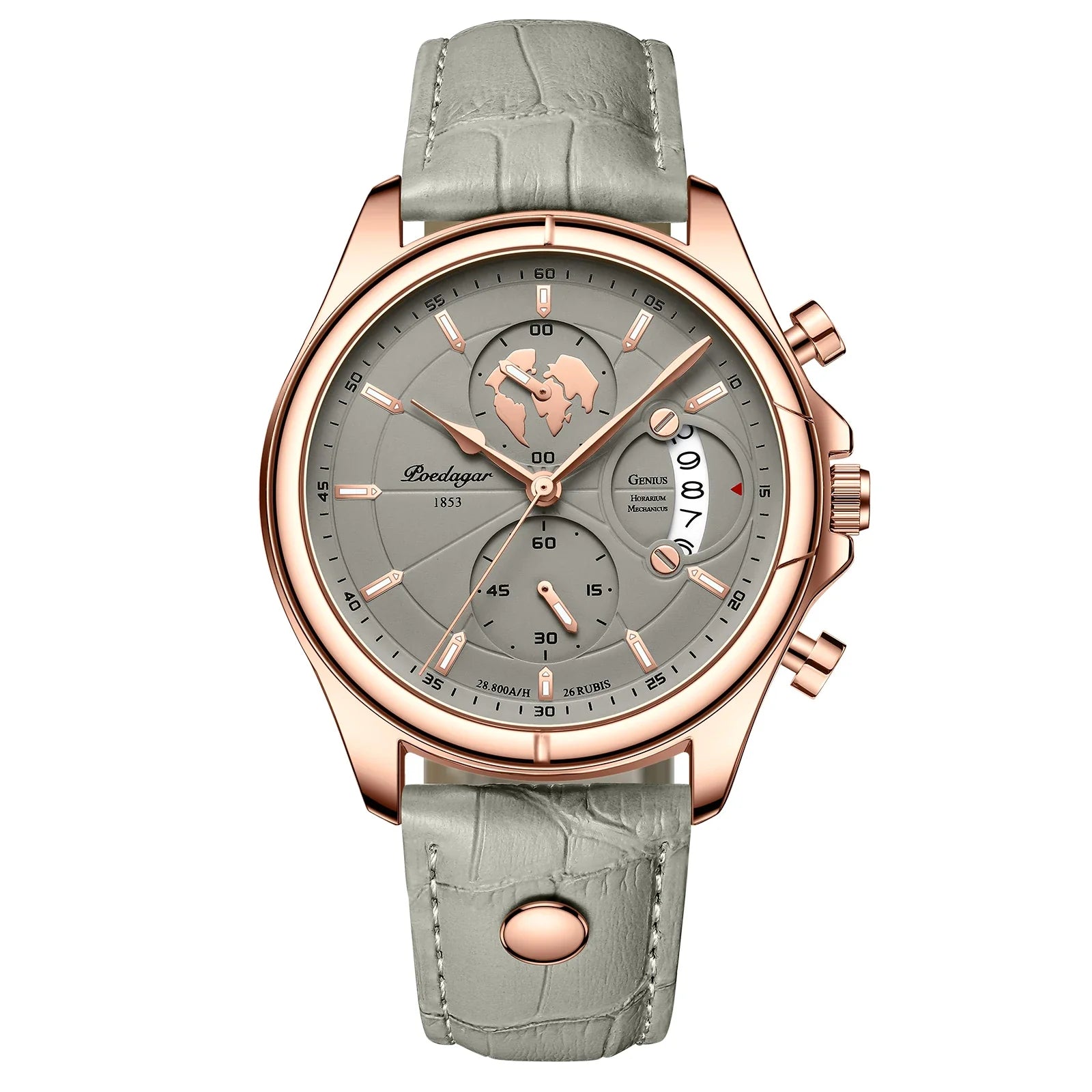 POEDAGAR Luxury Man Wristwatch Chronograph Date Waterproof Leather Men Watch Casual Quartz Men's Watches Sports Male Clock Reloj