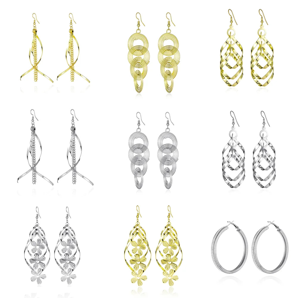 Floating Earrings Valentine's Day Love Pendant Earrings Elegant Long Women's Floating Hook Earrings Exaggerated Metal Pendant