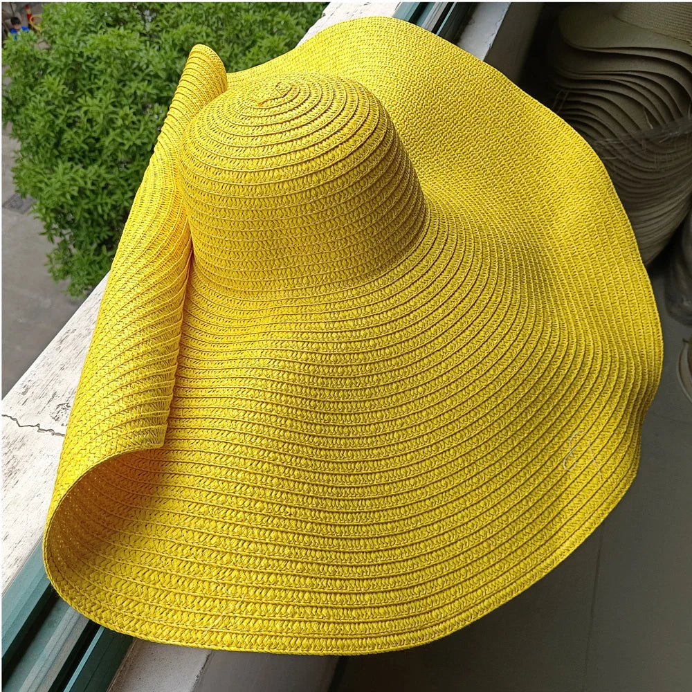 Women's Straw Fringed Open-Top Sun Visor Hat for Summer Beach - Image 24
