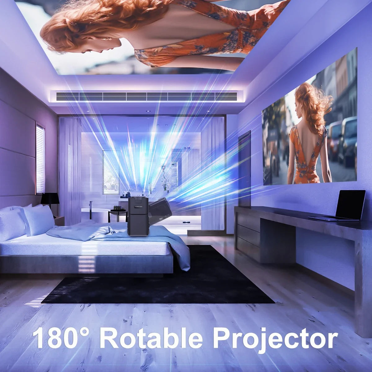 4K Android Portable Projector 1080P