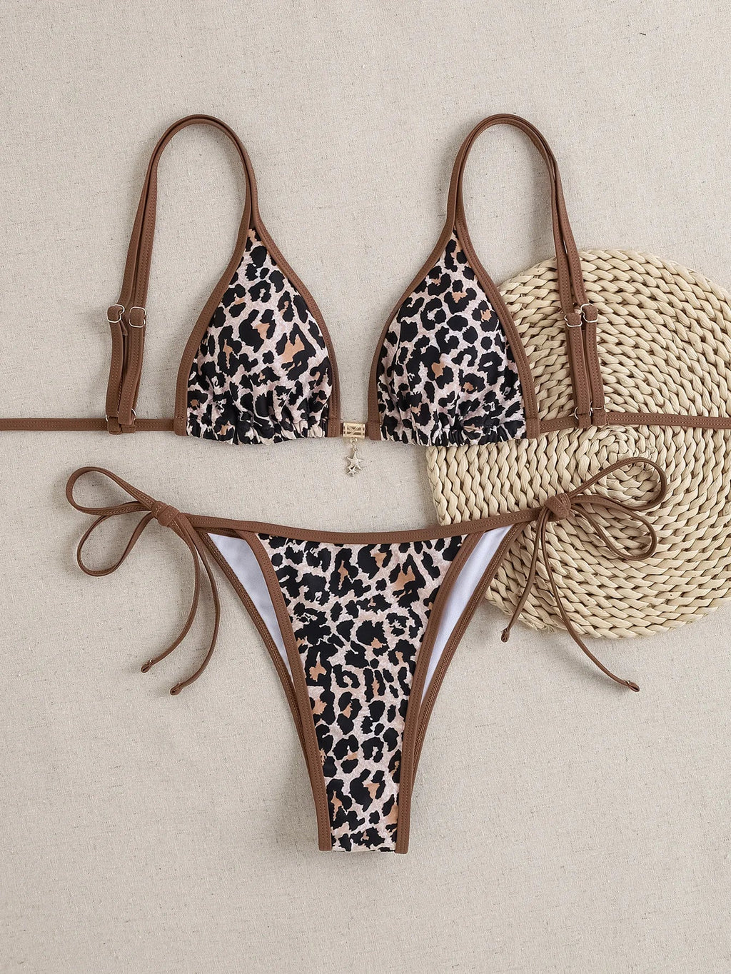 2026 Floral Push Up Triangle Bikini  Brazilian Set