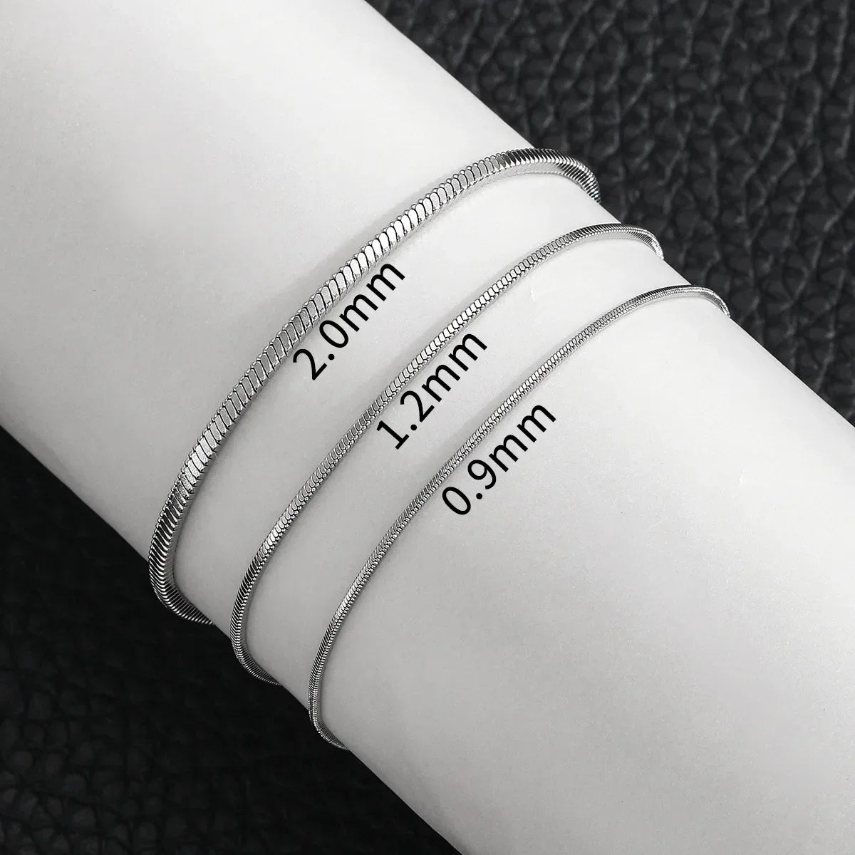 ALIZERO 925 Sterling Silver 3mm Snake Chain Bracelet For Men Women Punk Hip Hop Bracelet Fashion Party Jewelry Wholesale 16-23cm