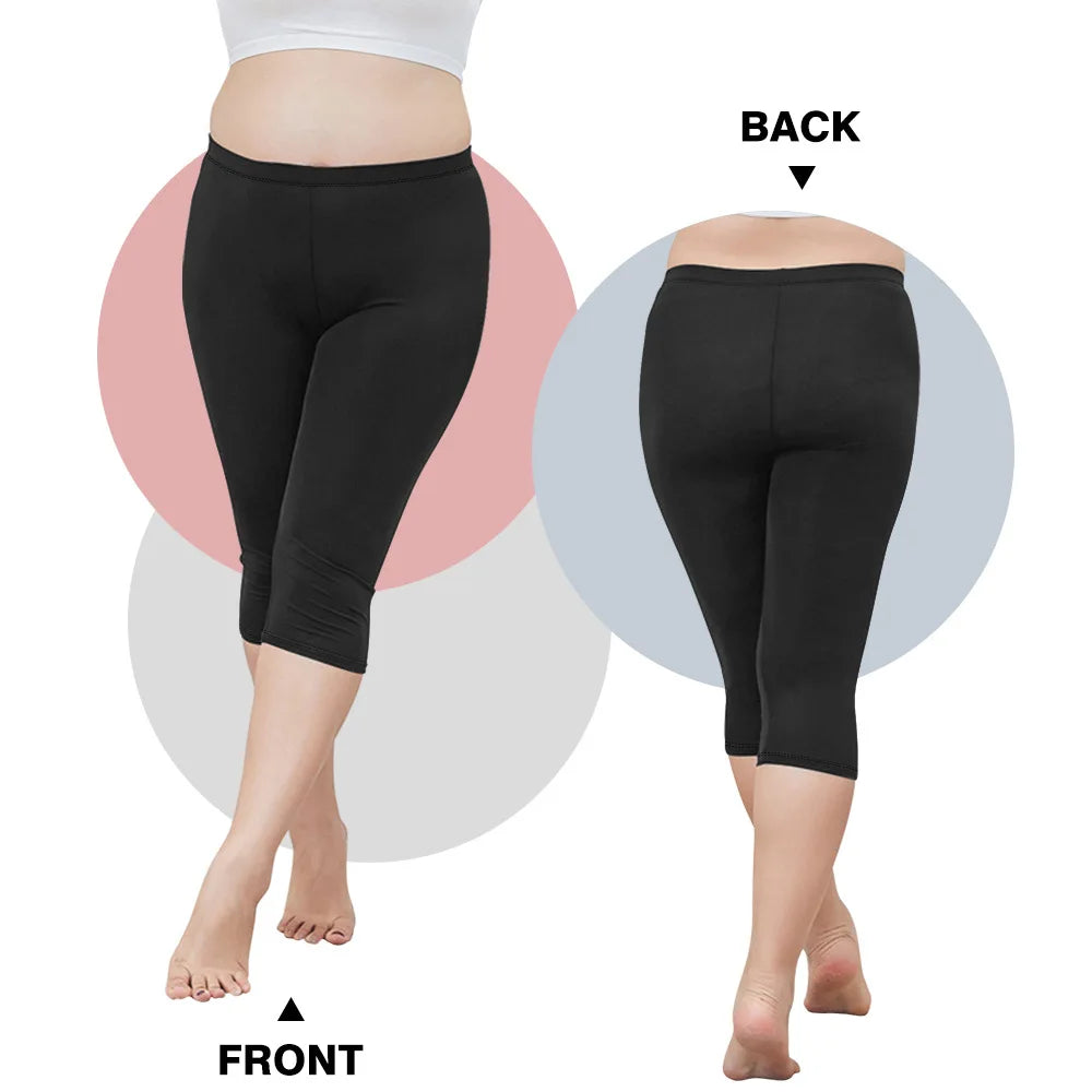 Plus Size High Waist Fitness Yoga Shorts