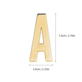 1Pcs Metal Self Adhesive House Number English Alphabet Letters for Apartment Room Door Plate Table Mailbox Number Stickers 7*3cm