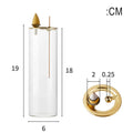 2 in 1 Glass Incense Holder Backflow Incense Burner for Incense Cone Anti-Ash Incense Sticks Holder for Meditation Yoga Spa