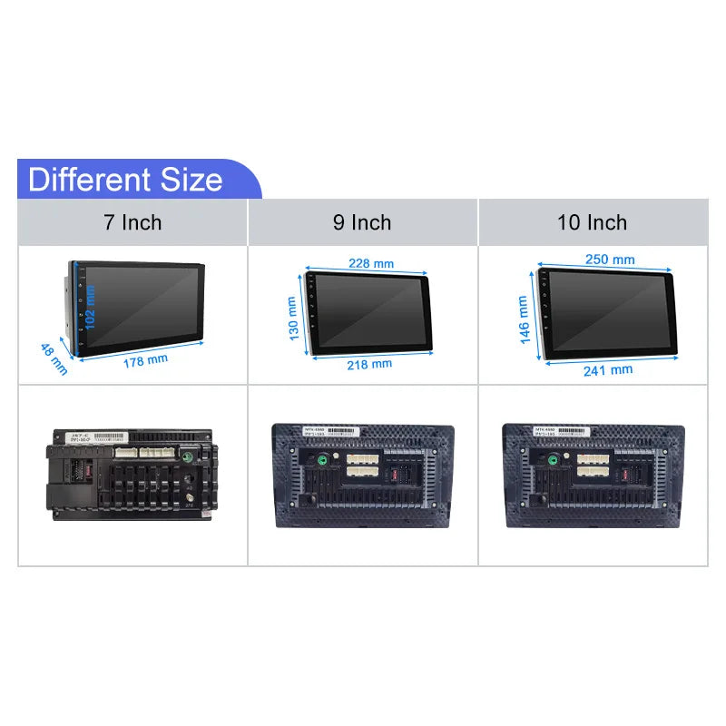 Car Touch Screen Display with Wireless CarPlay & Android Auto – 7/9/10 Inch
