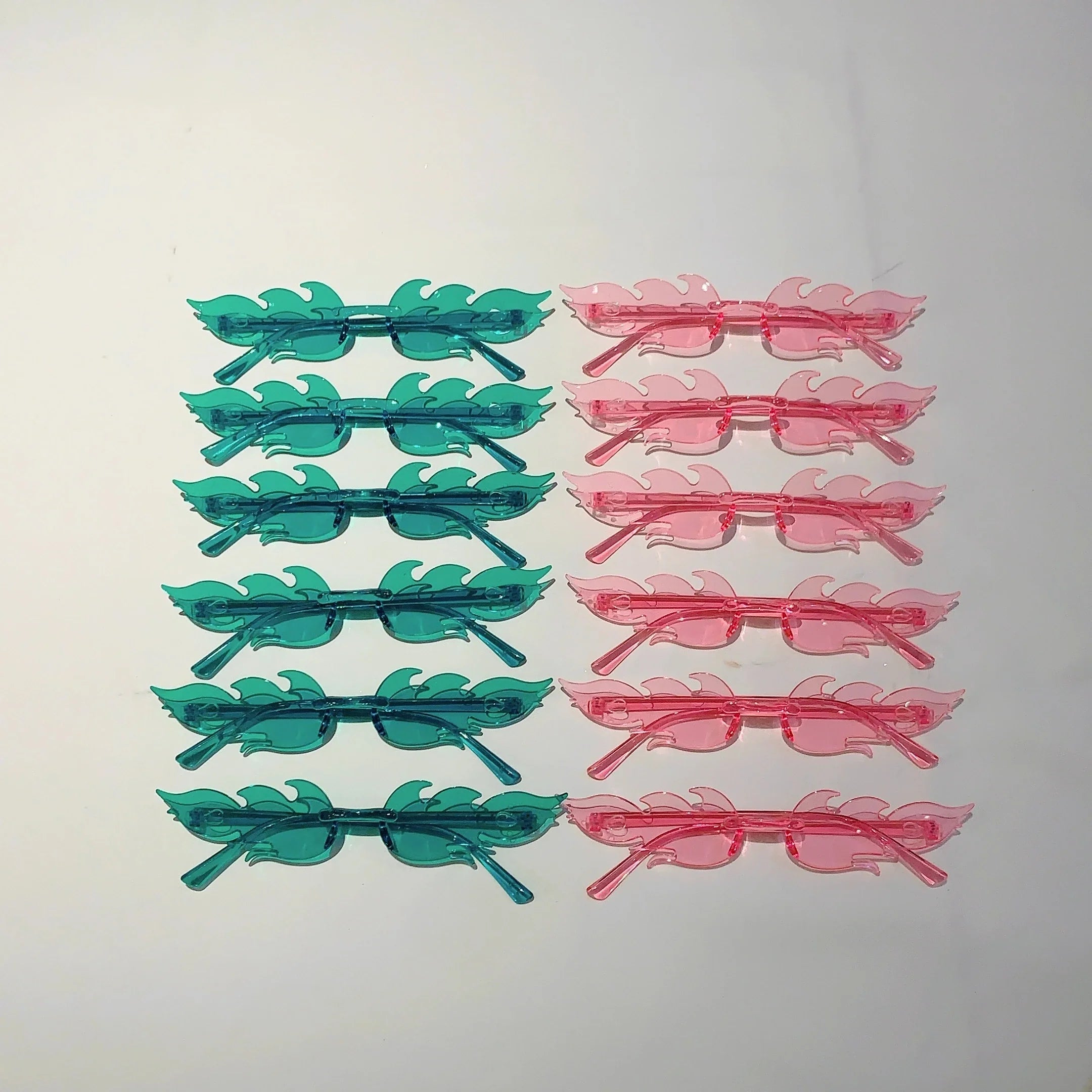 12 PCS  Flame Shaped Sunglasses