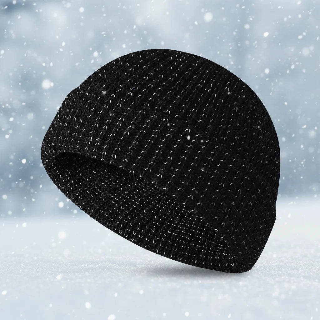 Unisex Winter Reflective Beanie – High Visibility Noctilucent Knit Hat