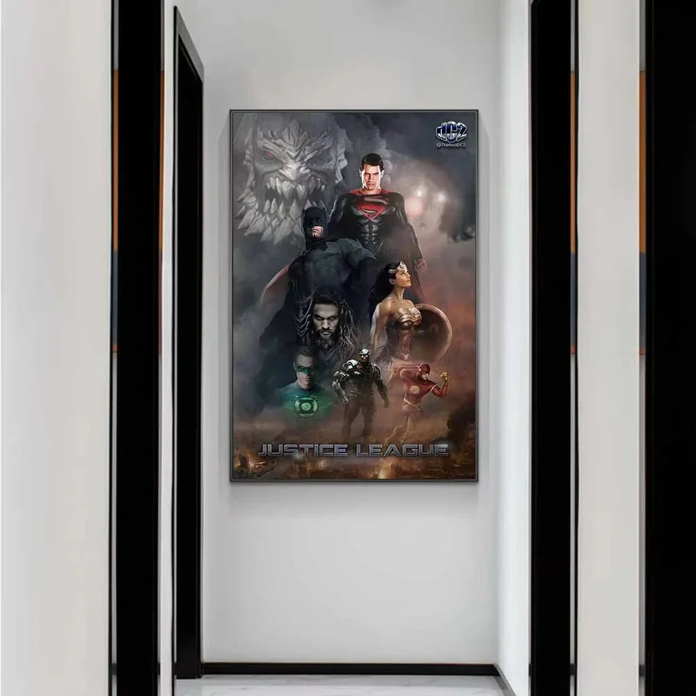 Superman And Batman Superhero Justice League DC Movie Prints Poster Canvas Painting Modern Wall Art For Living Room Home Decor