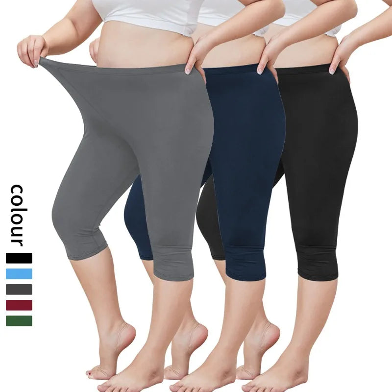 Plus Size High Waist Fitness Yoga Shorts